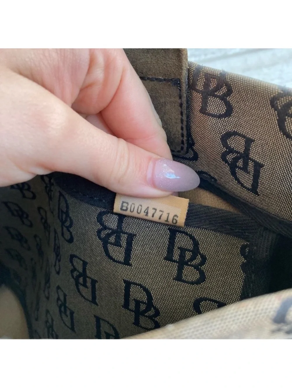 DOONEY & BOURKE Signature Y2K Monogram tote Satchel Black Grey